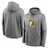 Men's Green Bay Packers Heather Gray Primary Logo Long Sleeve Hoodie T-Shirt,baseball caps,new era cap wholesale,wholesale hats